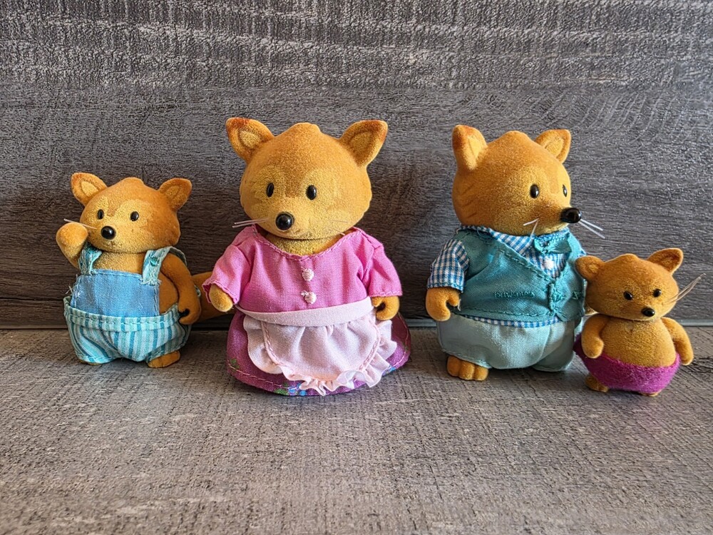 Li'l Woodzeez Fox Family Set Tippytail Foxes Set g46